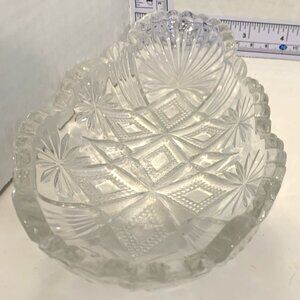 Vintage US Glass Shoshone EACG Cut Clear Glass Elegant Relish Dish